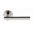 SATIN CHROME SULTAN LEVER HANDLES ROUND ROSE image 1